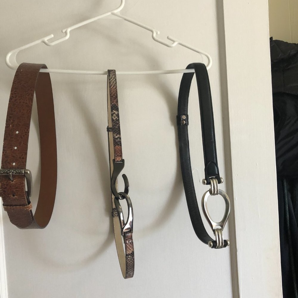 Set of Three Women's Belts with Great hardware